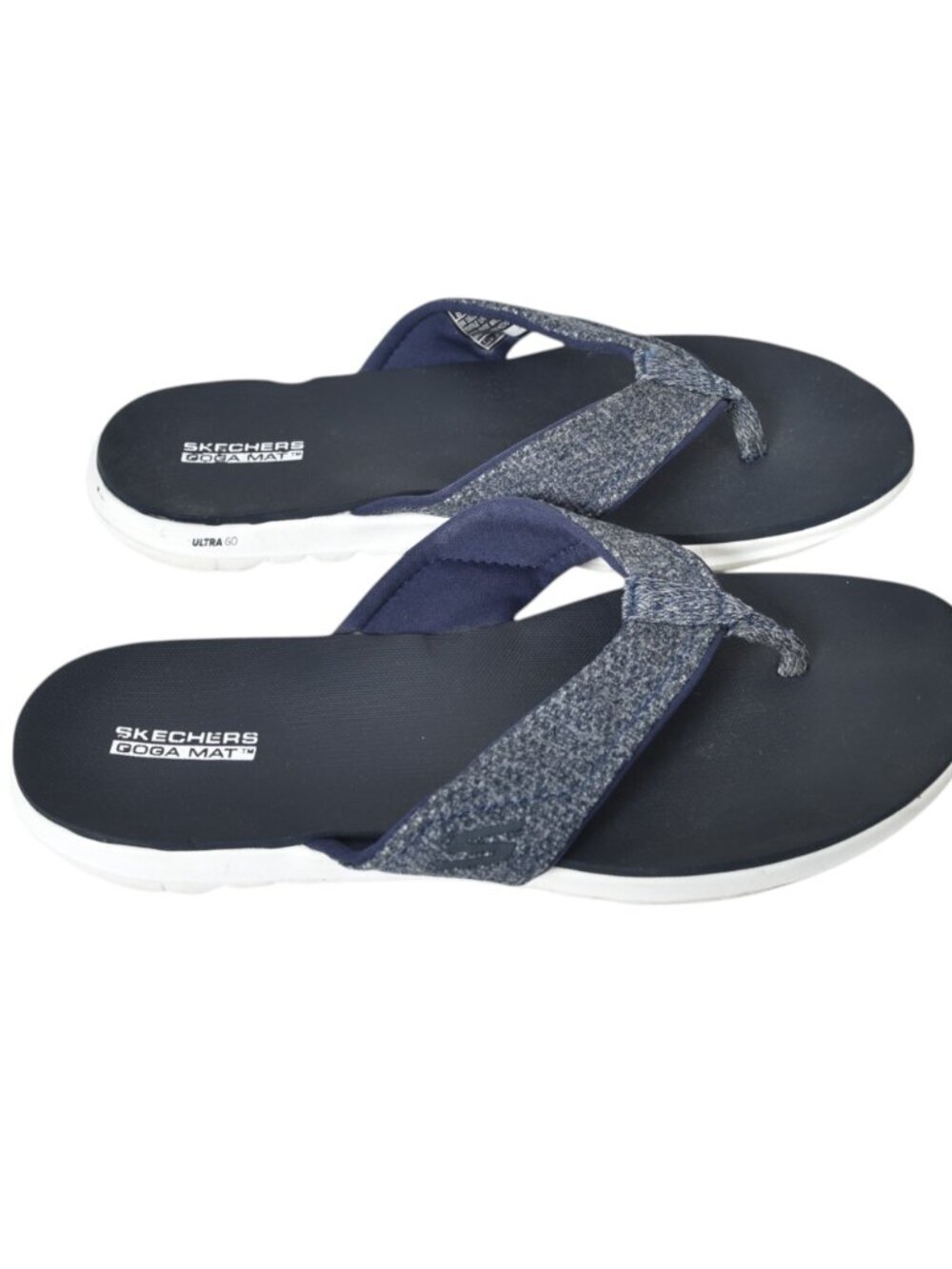 Skechers Goga Mat Ultra Go Flip Flops Blue Women's Size 8